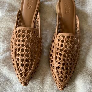 INC International Concepts Brown Woven Mules